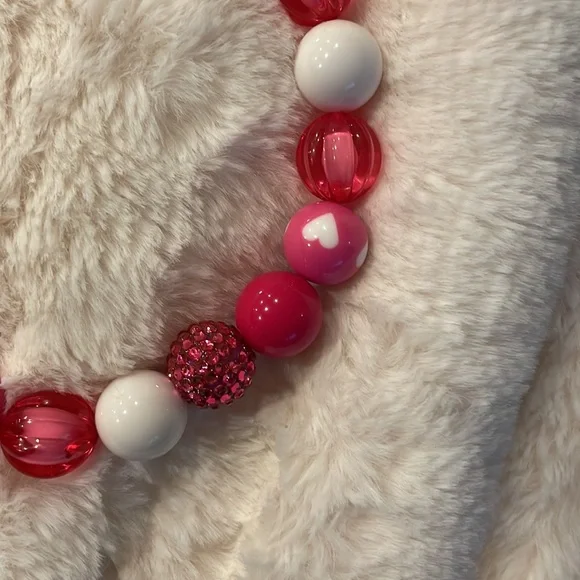 Valentine's Day Chunky Bubble Gum Beaded necklace - Picture 3 of 4